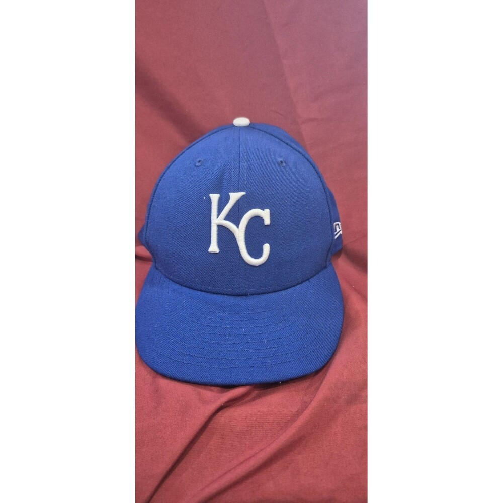 Kansas City KC Royals 7 5/8 Official On-Field Cap Hat New Era 59Fifty Fitted EUC